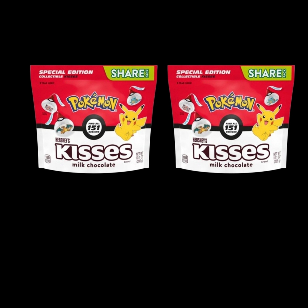 (2×) Pokemon Hershey’s Kisses Share Size Special Edition Collectible Kisses NEW